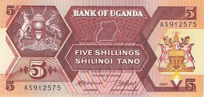 Uganda 5 Shilling 1987 p.27